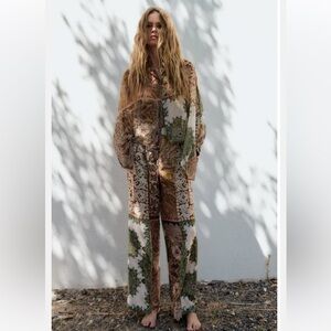 Zara Patchwork Pants - XS - Worn only once